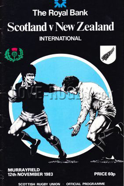 1983 Scotland v New Zealand  Rugby Programme